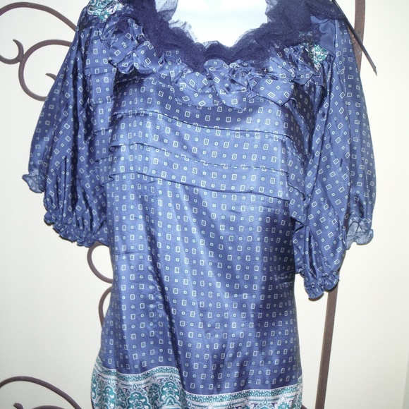AnnaRita N Collection Italy silk blouse - Picture 5 of 6